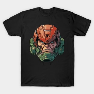 Futuristic Space Marine Classic Game Helmet T-Shirt